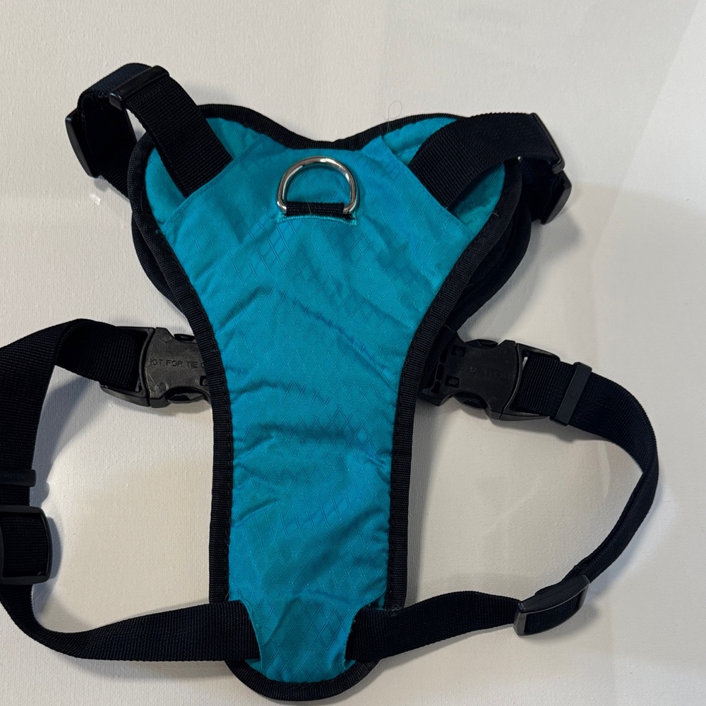 Teal and Black Dog Harness